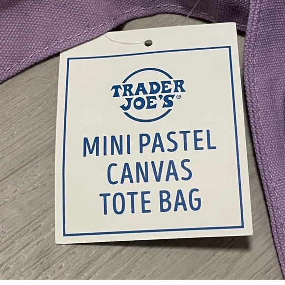 NWT Trader Joe’s 2026 Easter Mini Tote Pastels Green, Blue, Pink, Purple - Picture 6 of 6